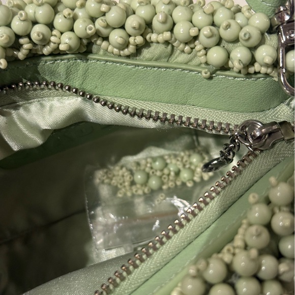 STAUD Beaded Bean Convertible Bag in Matcha Green with Dust Bag - Picture 7 of 9